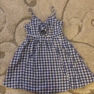Blue and White Gingham Dress